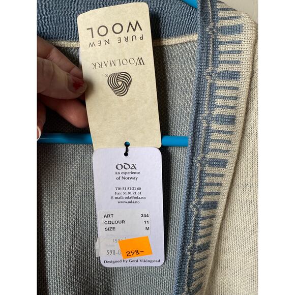 NWT Oda of Norway Woolmark Pure New Wool Open Cardigan- Size Medium - Picture 11 of 16
